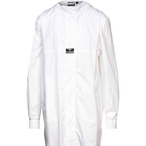 HUMMEL White Nylon Hooded Rain Coat